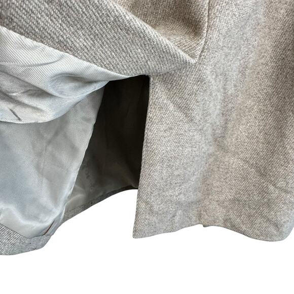 Kenneth Cole Reaction Tan Wool Blend Double Breasted Buttoned Belted Pea Coat XL - Picture 5 of 8